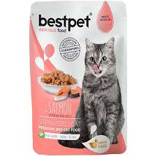 Bestpet Cat Salmon Sterilised In Jelly Pouch 85Gr