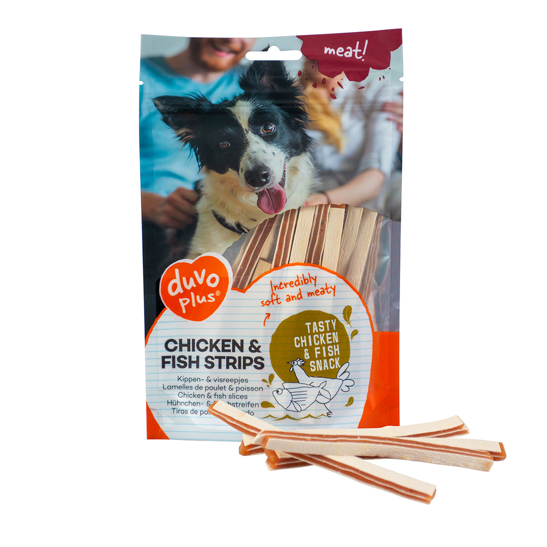DUVO CHICKEN & FISH STRIPS 80gr