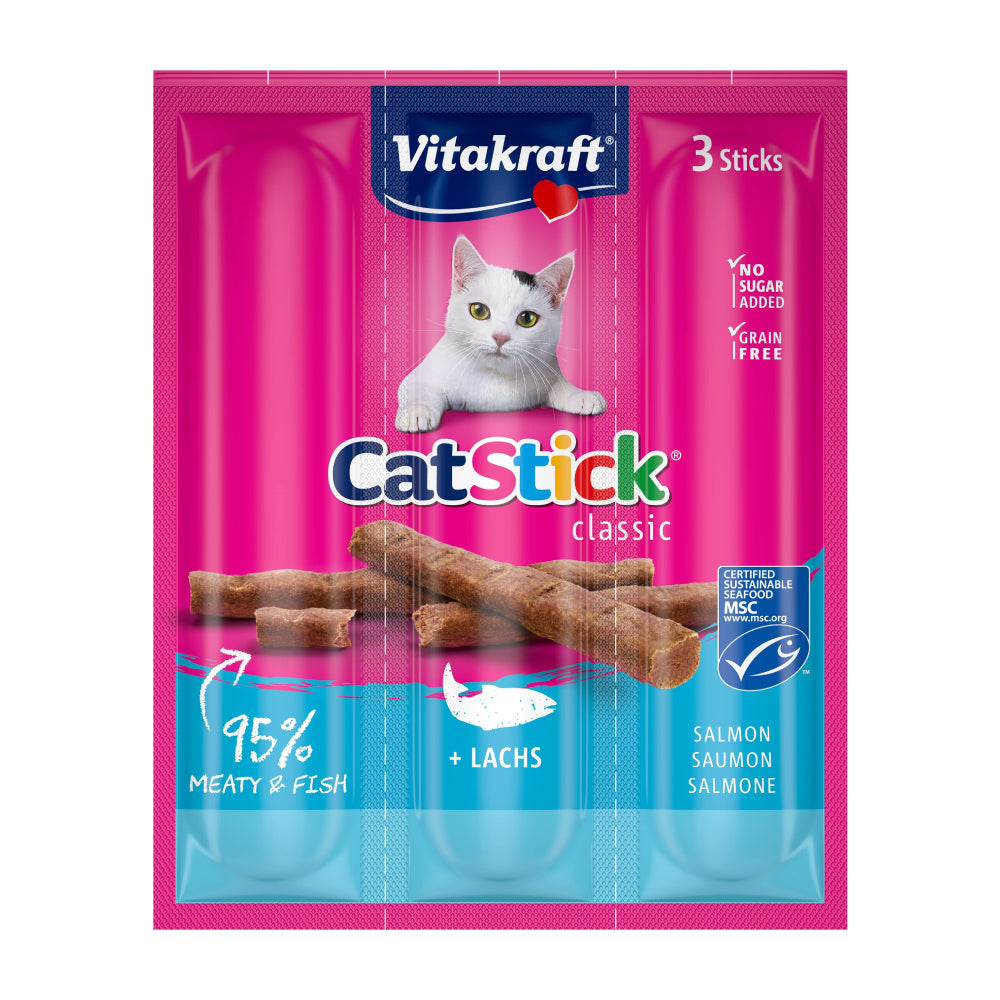 VITACRAFT CAT STICK MINI SALMON & TROUT X 3STICKS
