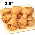 Rawhide roll beige 2.5 Inches 5pcs/bag