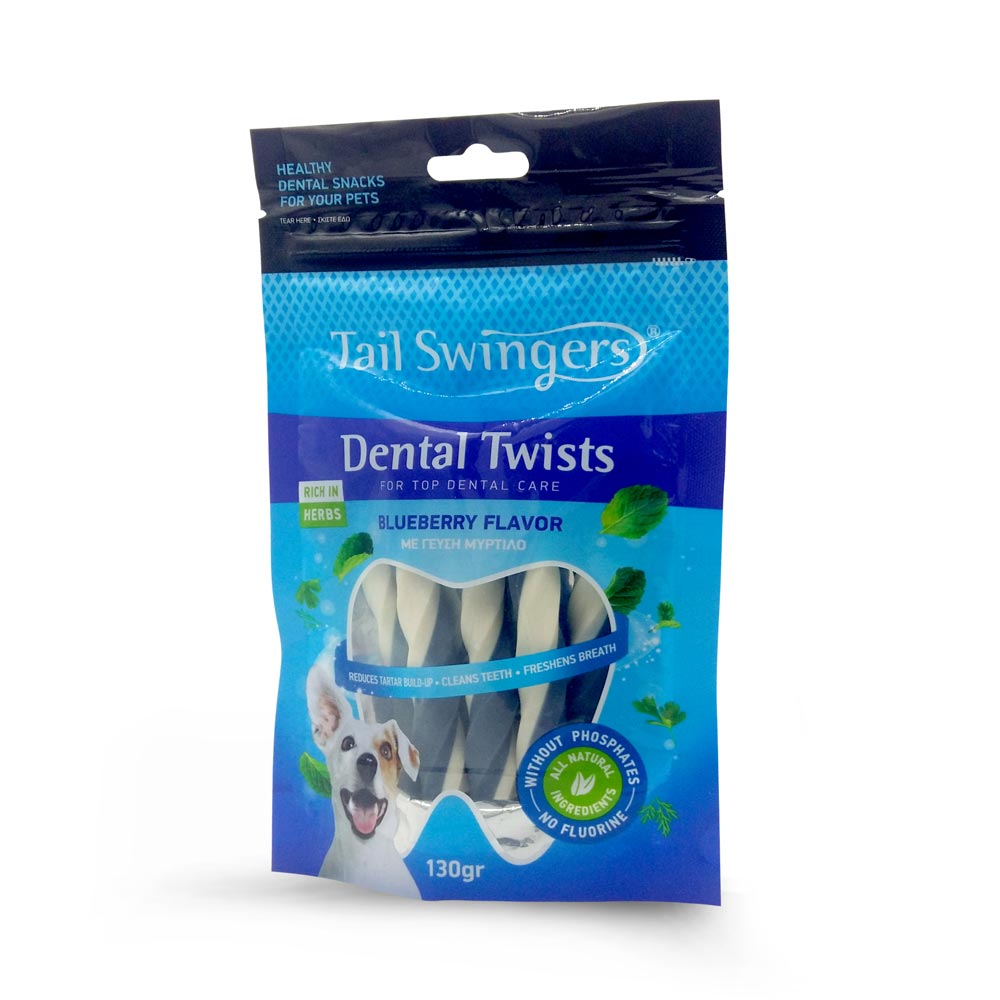 TAILSWINGER DENTAL TWIST ROLL BLUEBERRY 130gr