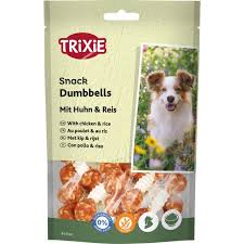 TRIXIE Snack Dumbbells w.Chk.and Rice, 6pcs/100g