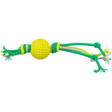 TRIXIE Ball w.rope,TPR/Polyster,9x44cm