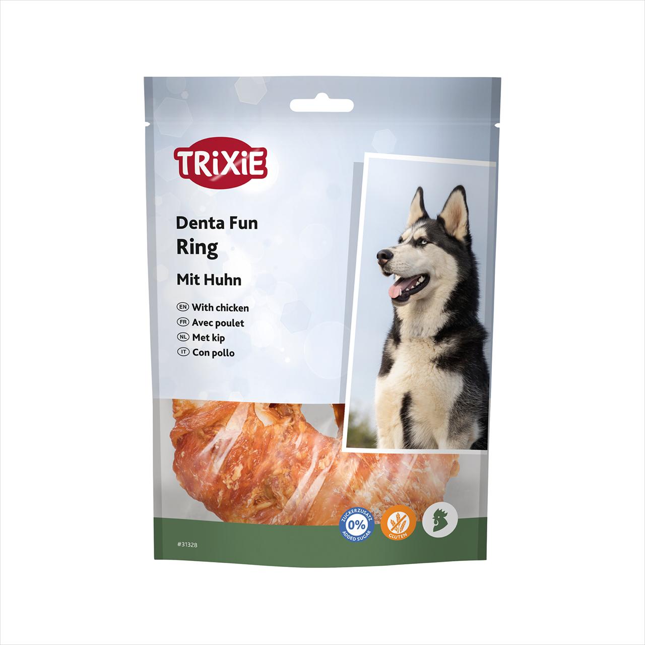 TRIXIE Denta Fun Ring w.Chicken, 10cm,110gr
