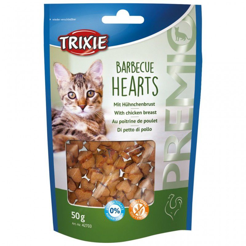 TRIXIE Premio Barb.Hearts w.chk.breast, 50gr