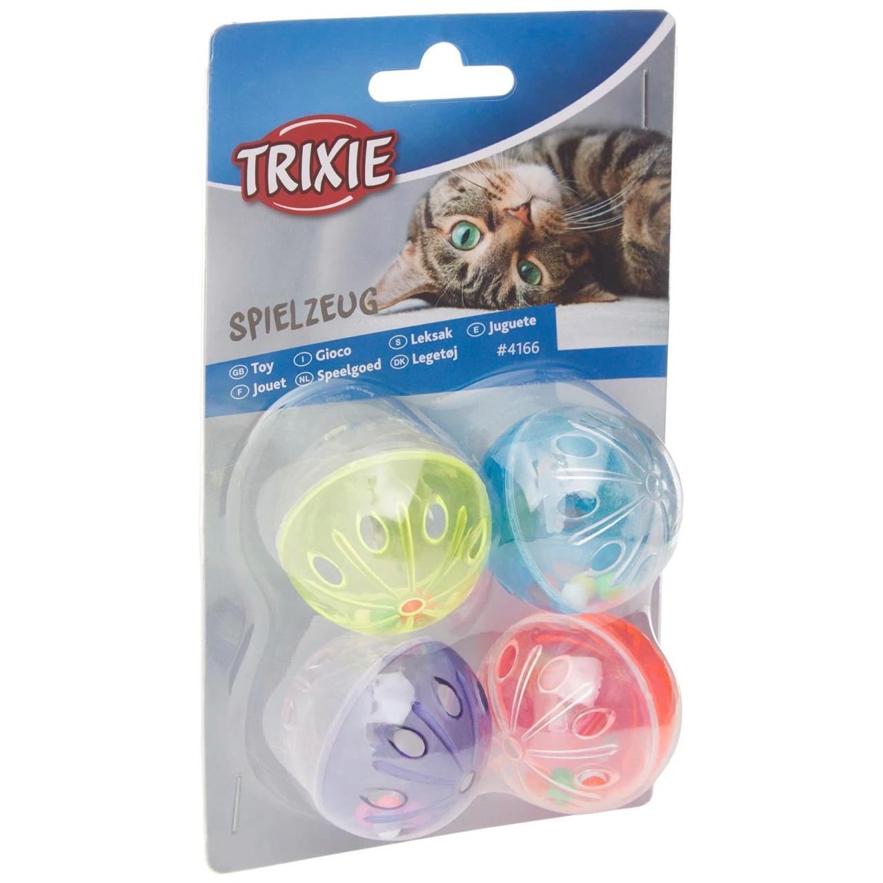 TRIXIE Set of rattling balls plastic, 4.5cm, 4pcs