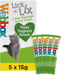 Webb Lick E Lix, Cream-Liver With Cat Grass 5 Sachets